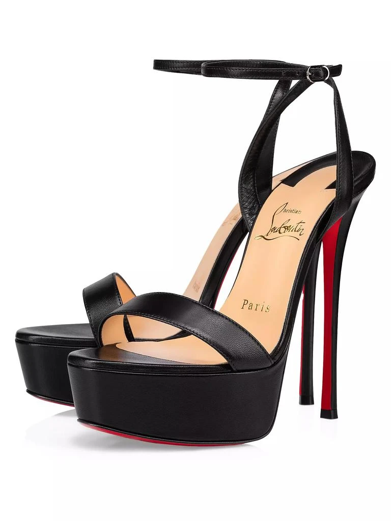 Christian Louboutin Loubi Queen Alta 150MM Leather Platform Sandals 2