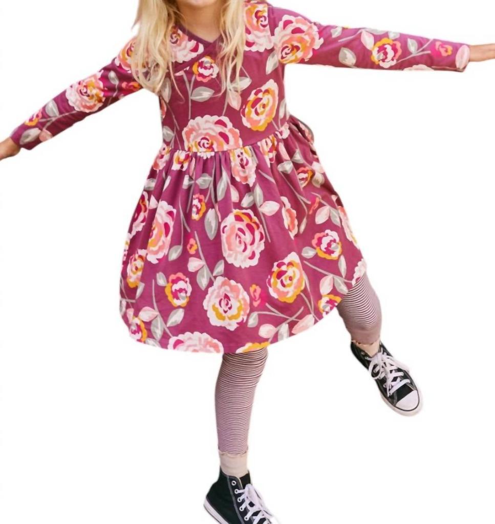 Tea Collection Tea Collection - Long Sleeve Wrap Neck Dress
