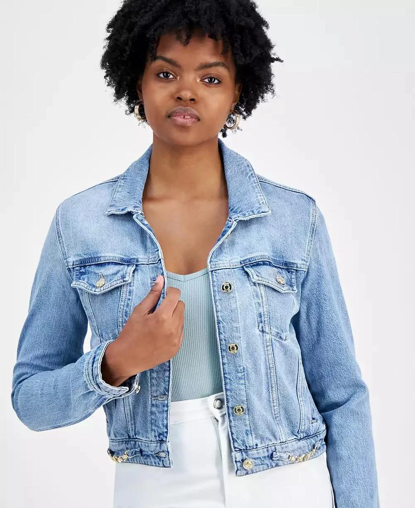 GUESS Women's Stevie Long-Sleeve Denim Jacket 3