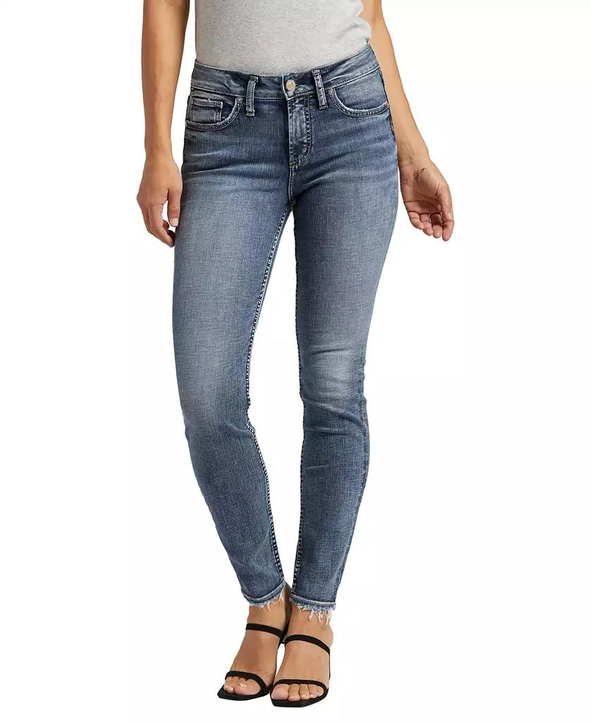 Silver Jeans Co. Women's Suki Mid Rise Curvy Fit Slim Skinny Jeans 1
