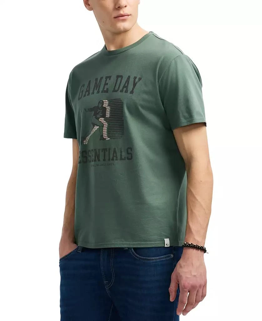 BUFFALO David Bitton Men's Titus Relaxed Fit Short Sleeve Crewneck Game Day Essentials Graphic T-Shirt 3