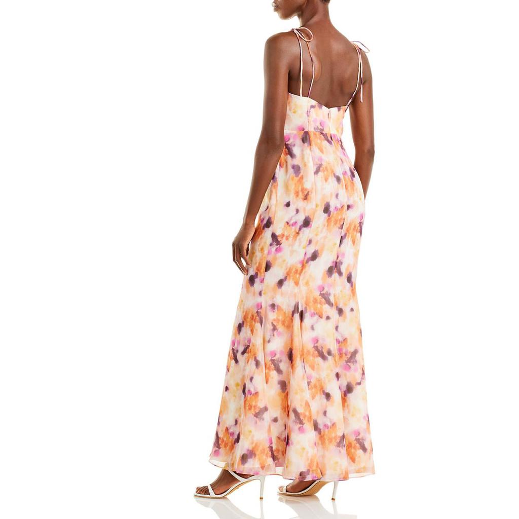 Fame and Partners Womens Printed Long Maxi Dress