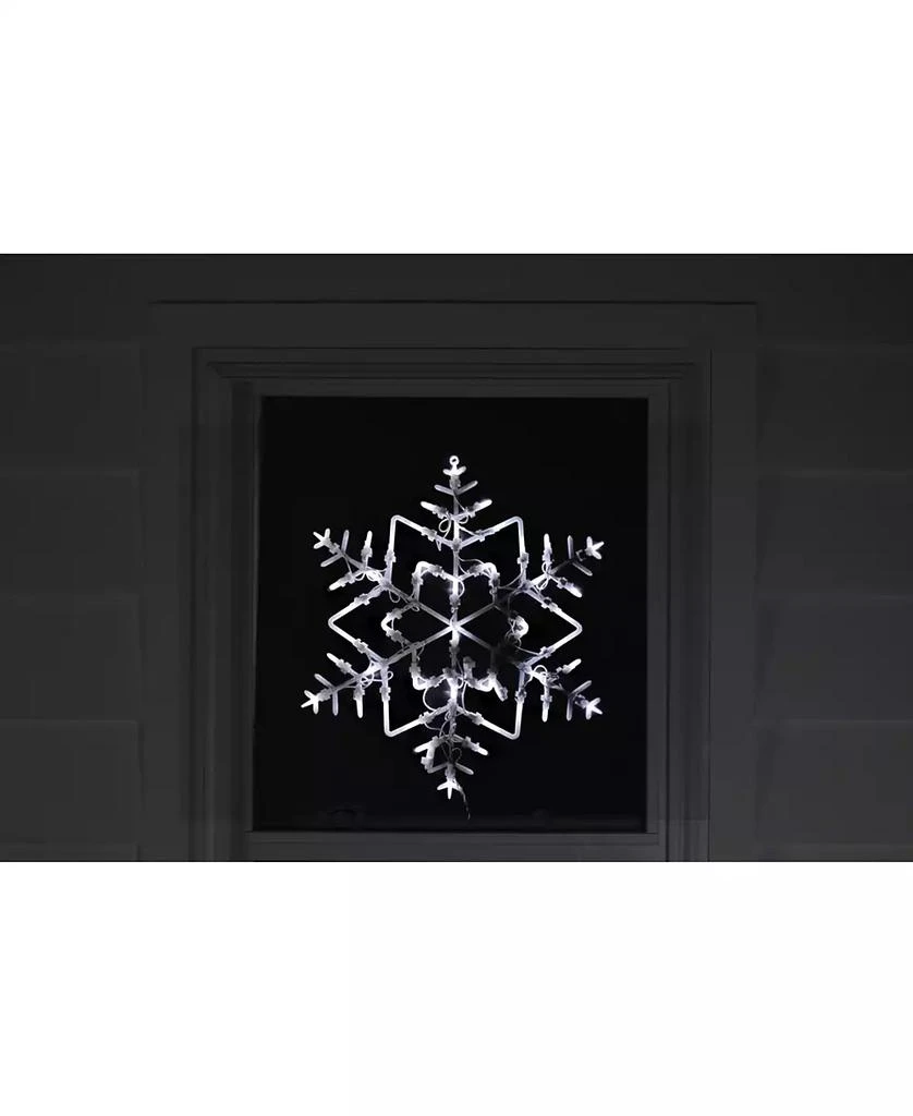 Northlight 13.5" Lighted Snowflake Christmas Window Silhouette Decoration 3