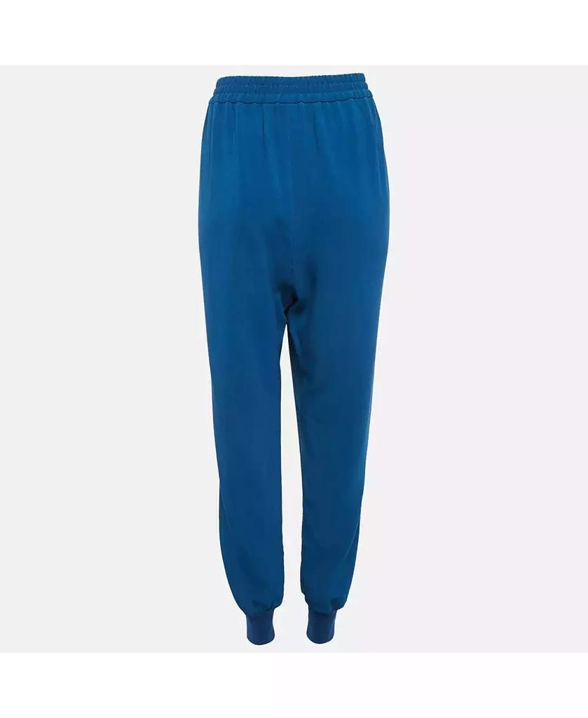 Pre-Owned Stella McCartney Women
s Blue Crepe And Rib Knit Trim Joggers 2