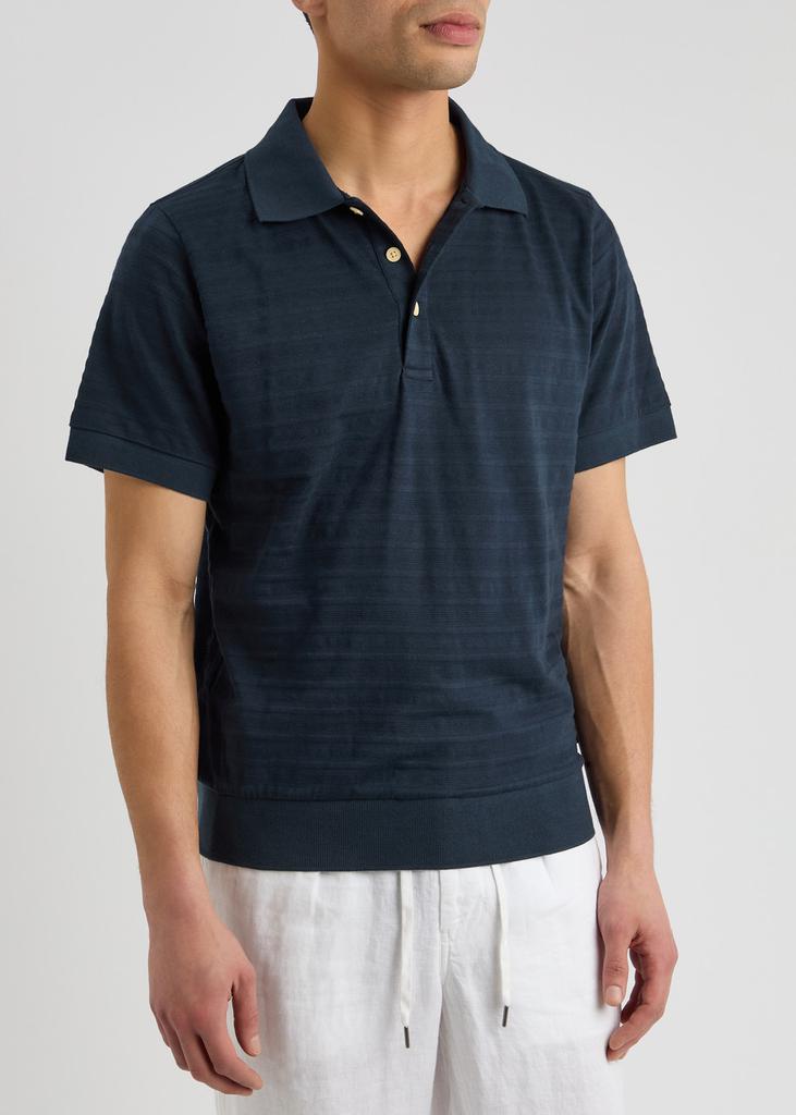 Oliver Spencer Glendale striped cotton-blend polo shirt