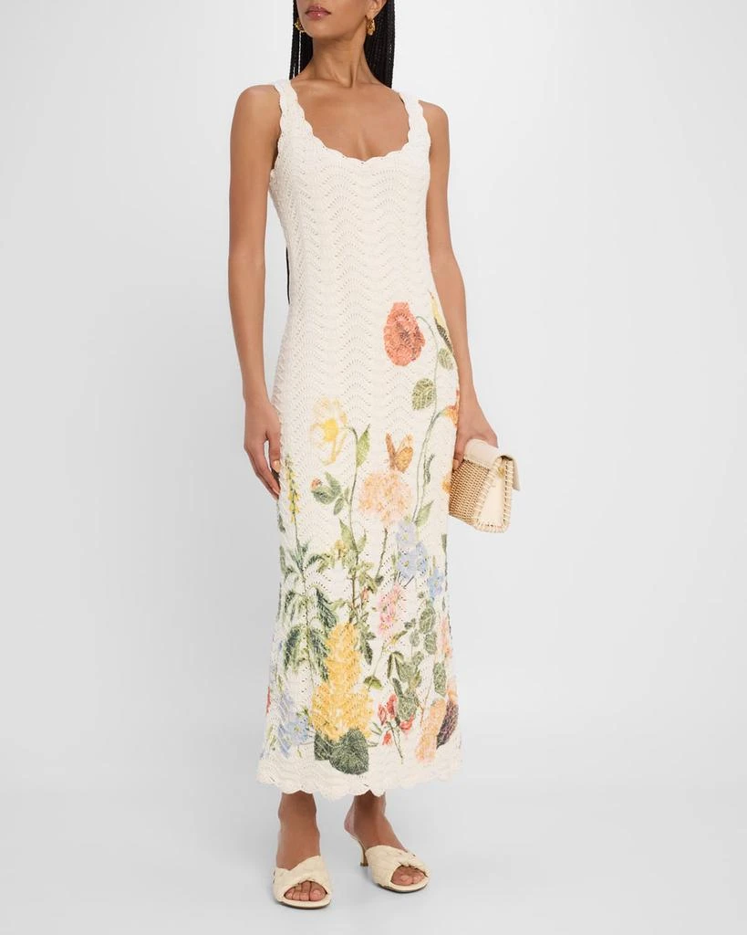 Cara Cara Orel Floral Crochet Knit Sleeveless Maxi Dress 4