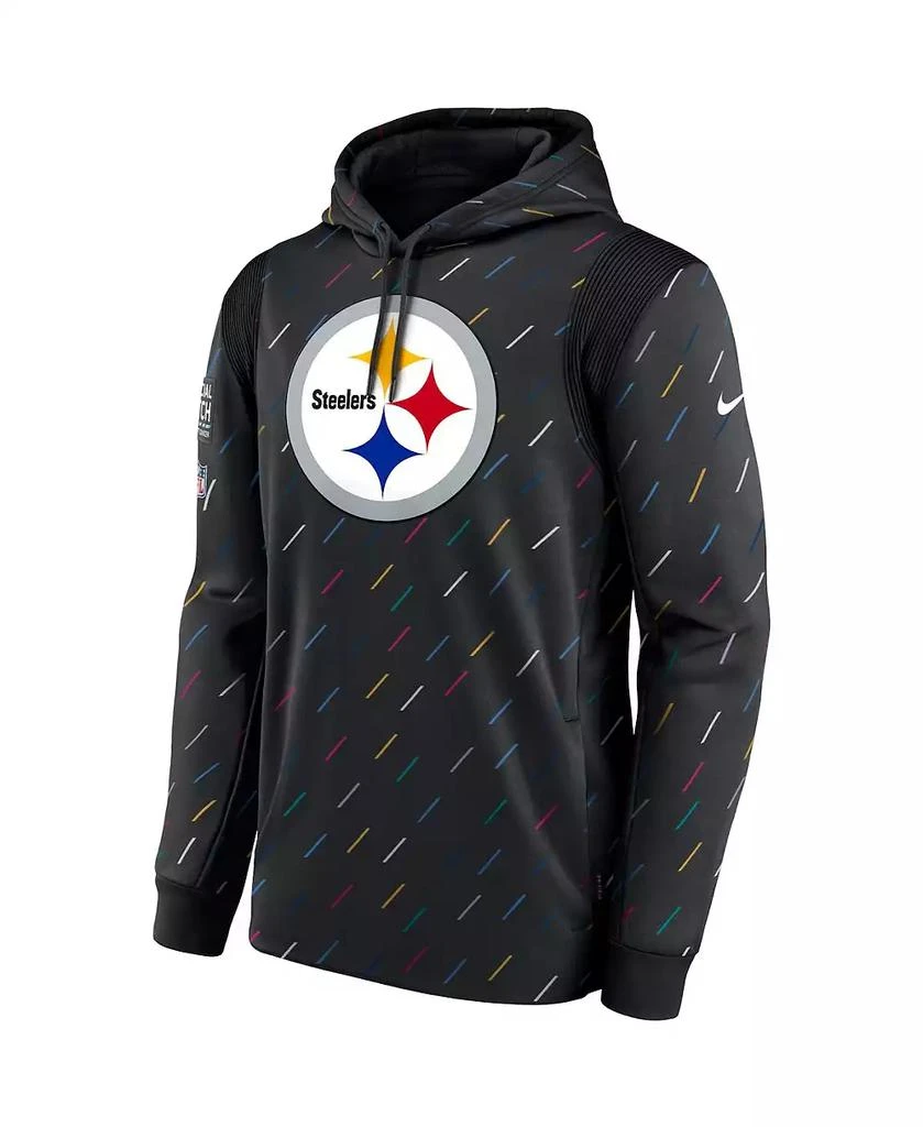 NIKE Men's Charcoal Pittsburgh Steelers 2021 NFL Crucial Catch Therma Pullover Hoodie 3