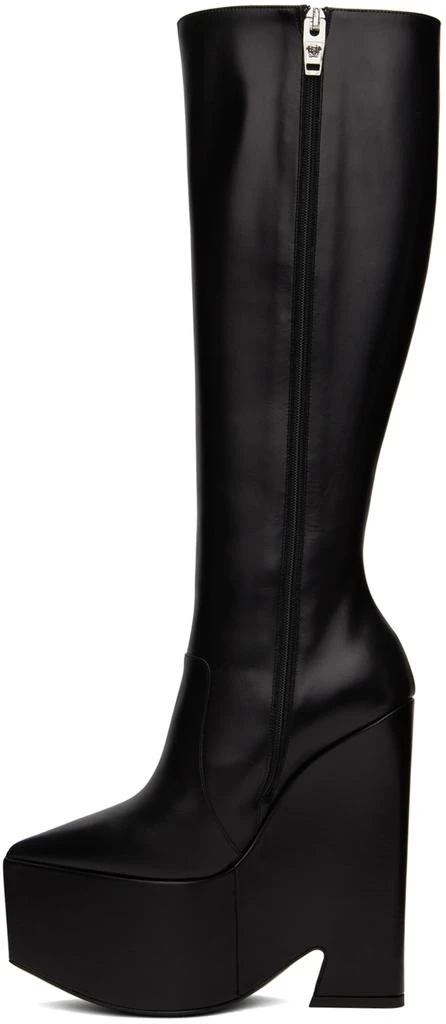 Versace Black Tempest Platform Tall Boots 3