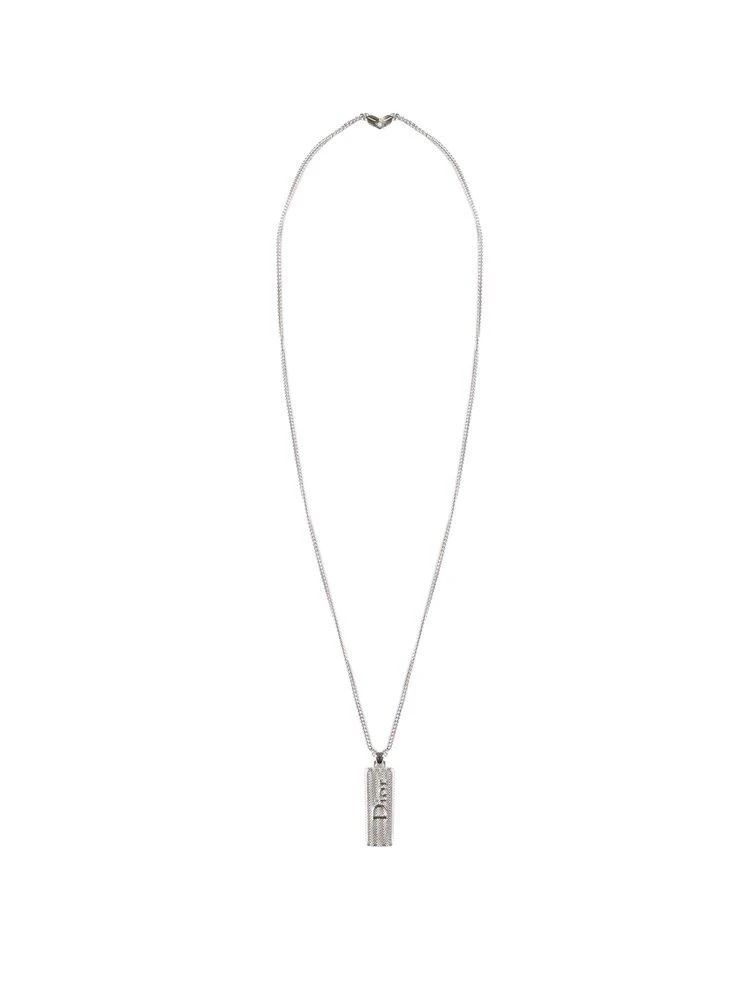 Dior Dior Homme Guilloché Plate Pendant Necklace