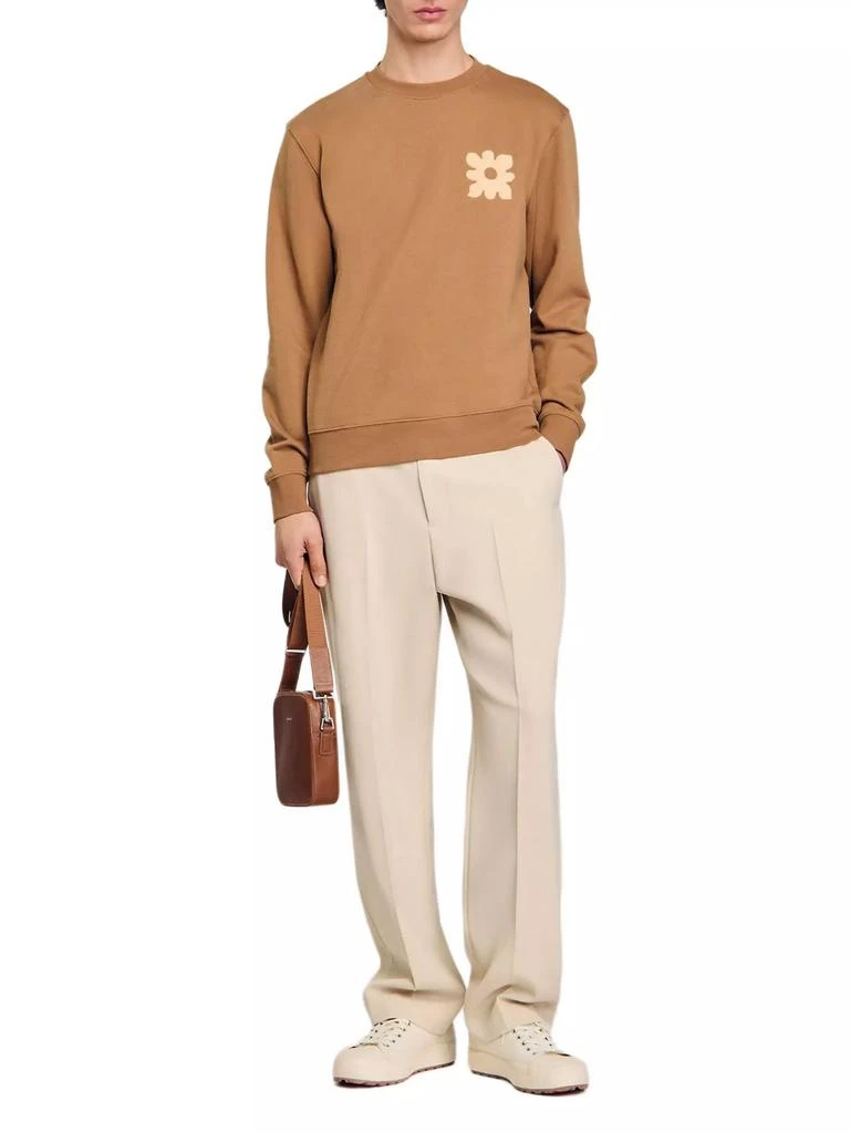 Sandro Sweatshirt with Flower Patch 6
