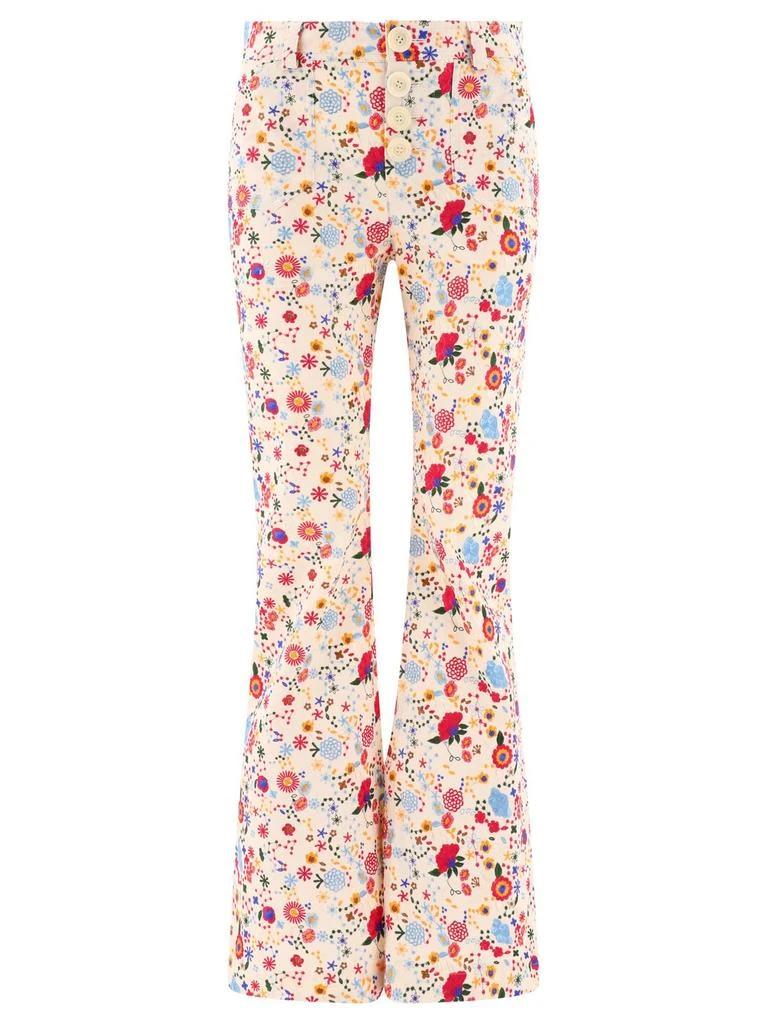INES DE LA FRESSANGE Ines De La Fressange Floral Pattern Pants 1