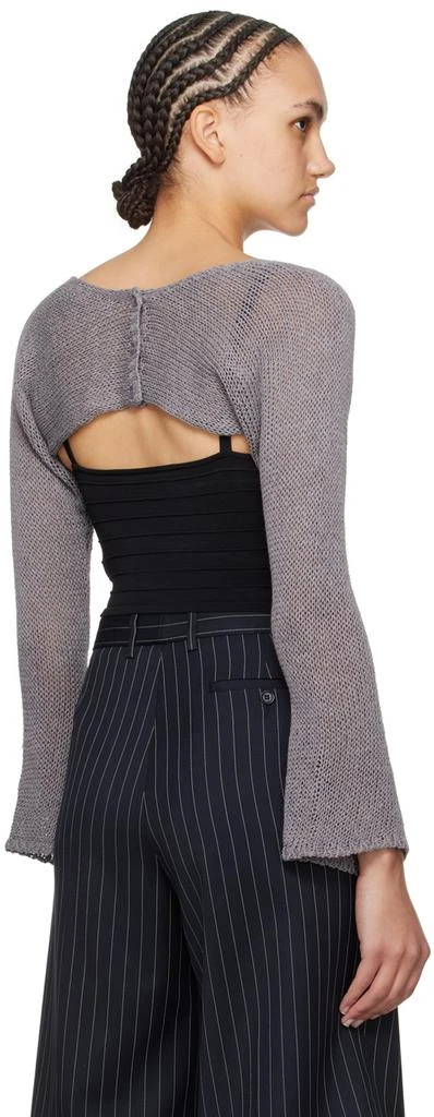 OPEN YY SSENSE Exclusive Gray Bolero Cardigan 3