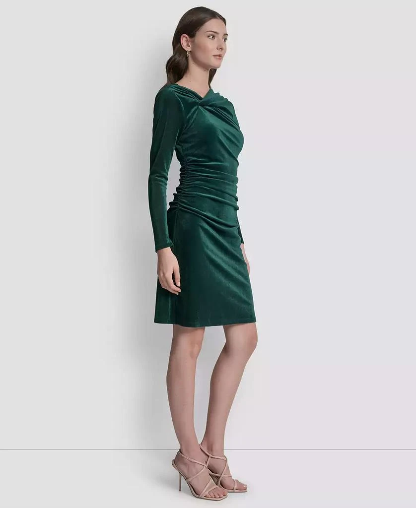 sheath dress with an asymmetrical neckline Asymmetrical-Hem Sheath Dress main image 1