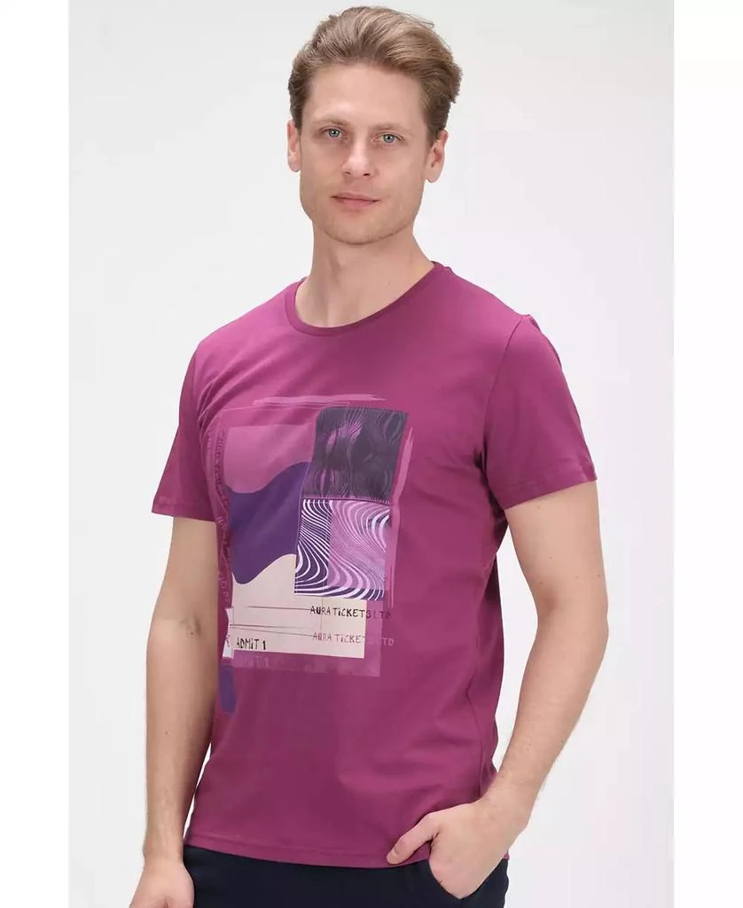 RON TOMSON Men's Modern Print Fitted Admission T-shirt 4