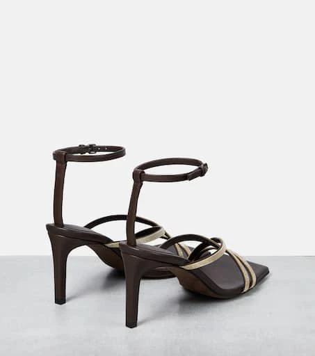 Brunello Cucinelli Embellished leather sandals 3