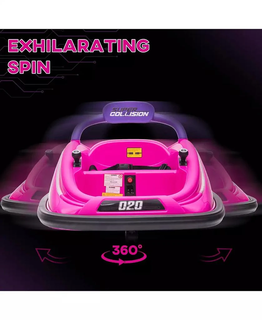 HONGGE 12V Kids Electric Bumper Car with 360 Degree Spin 4