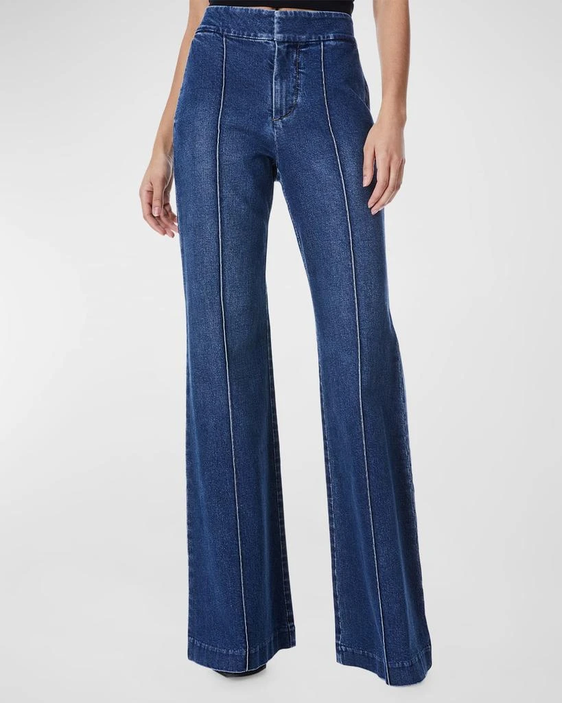 Alice + Olivia Dylan High Waisted Wide-Leg Jeans 2