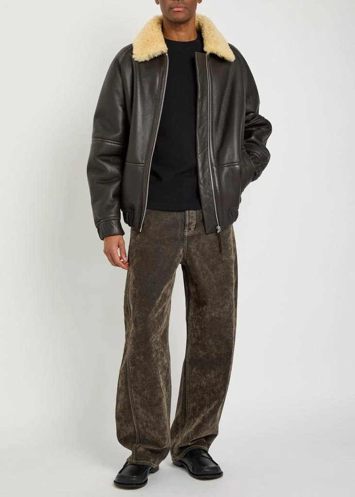 Jacquemus Le Bombardier leather bomber jacket 4