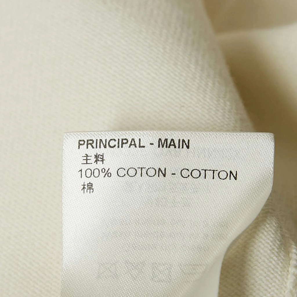 Louis Vuitton Louis Vuitton White Cotton Knit Signature Crewneck T-Shirt XL 7