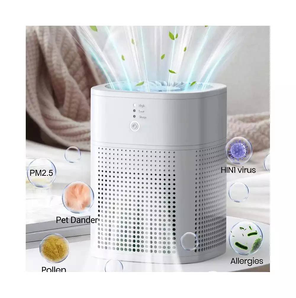 Hepa Compact Diffuser HEPA Air Purifier with Essential Oil Diffuser for Home Bedroom, Up to ...
