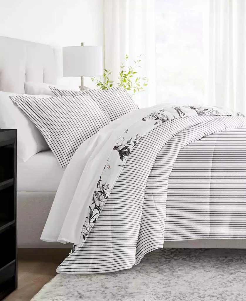 IENJOY HOME Vintage-Like Magnolia Stripe 2-Piece Comforter Set 2