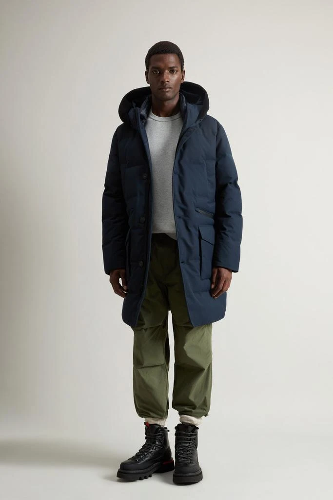 Woolrich Parka with Detachable Wool Visor - Men - Blue 2
