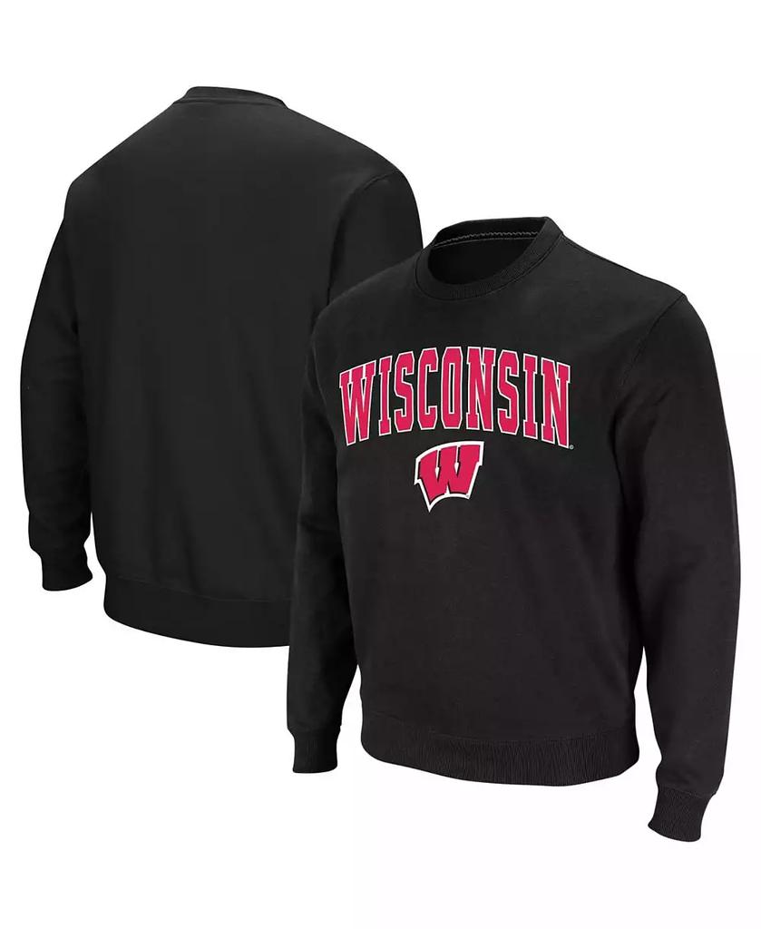 Colosseum Men's Wisconsin Badgers Arch & Logo Crew Neck Sweatshirt