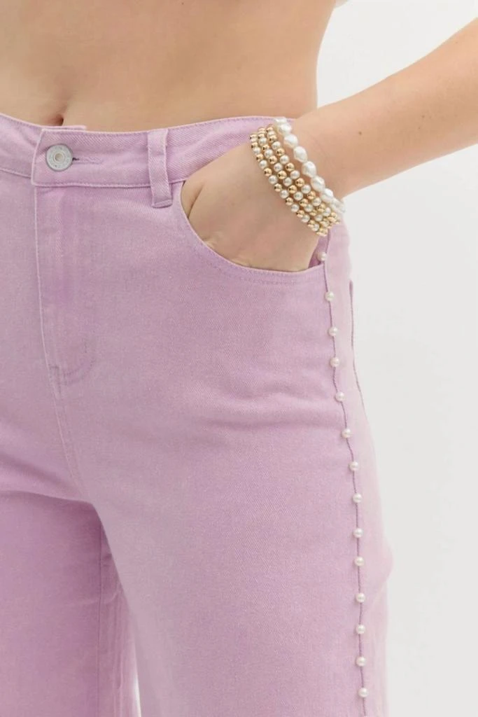 entro Entro - Dripping Pearl Denim Pants 3