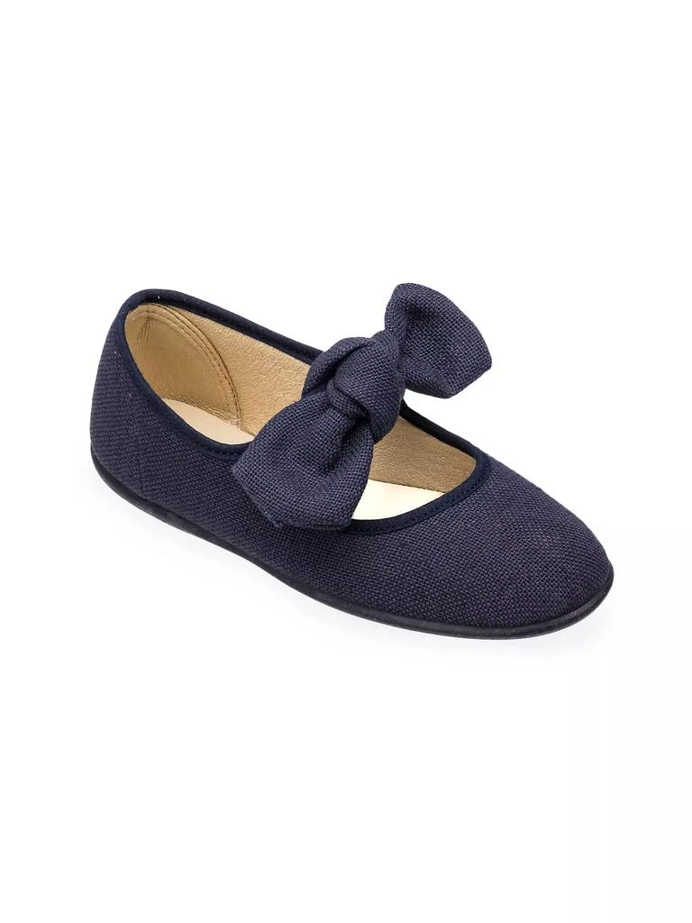 Elephantito Baby's Girl's Linen Bow Mary Jane Flats Boy's
