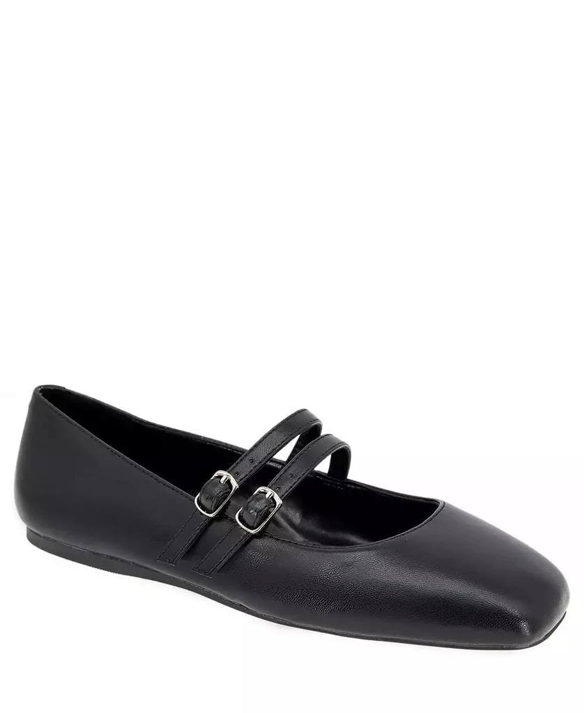 BCBG Women's Harisa Slip-On Buckle Square Toe Mary Jane Ballet Flats 1