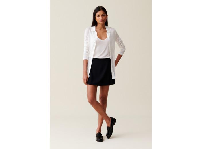 Claudie Pierlot Jupe-short portefeuille boutonnée