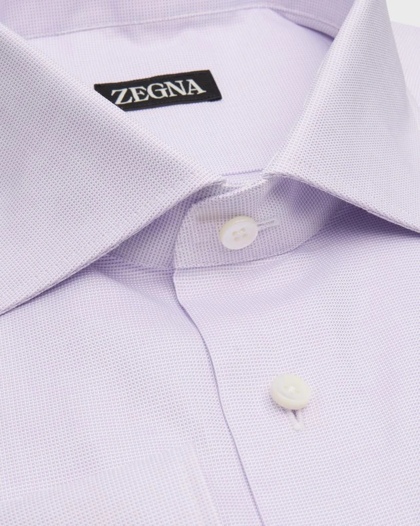 Zegna Men's Cotton Micro-Structure Dress Shirt 2