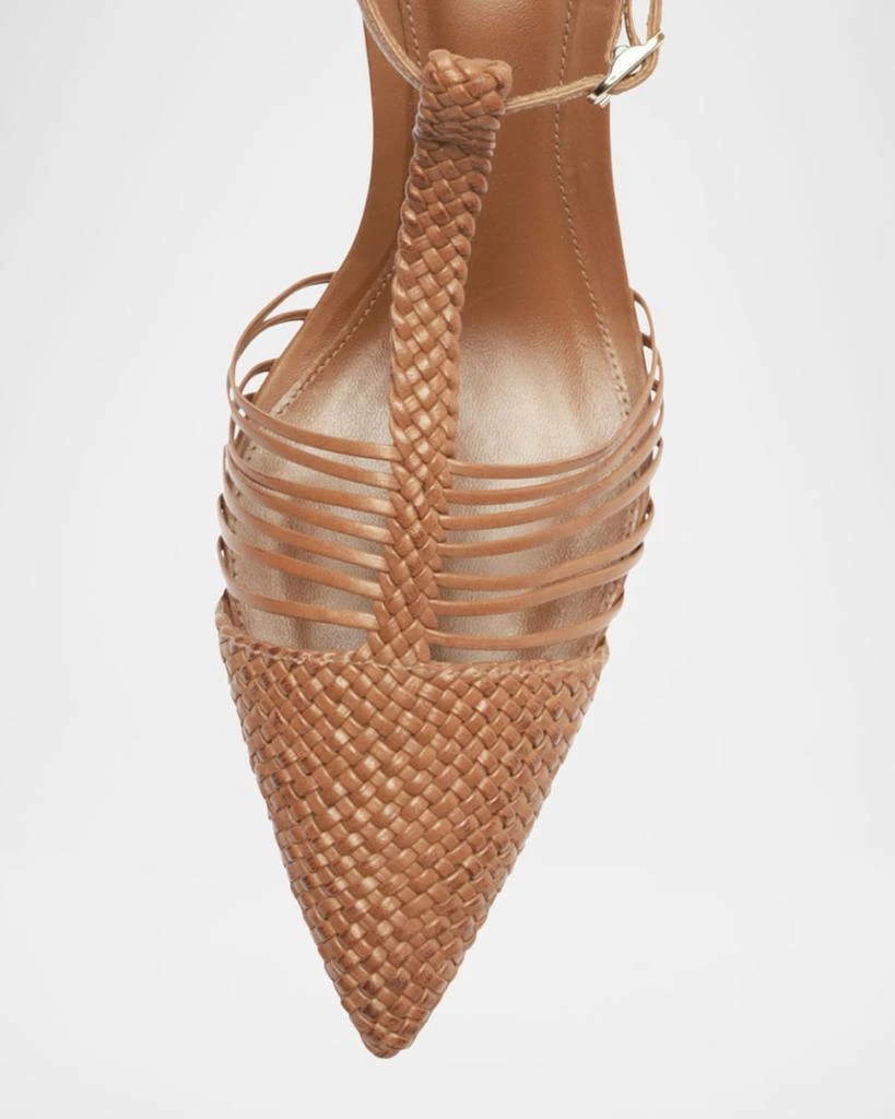 Alexandre Birman Nessa Pointed Woven Leather Sandals 4