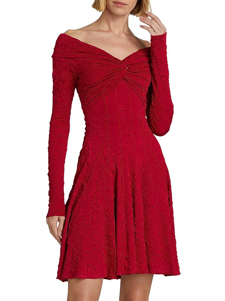 PRABAL GURUNG Textured Off-the-Shoulder Minidress 3
