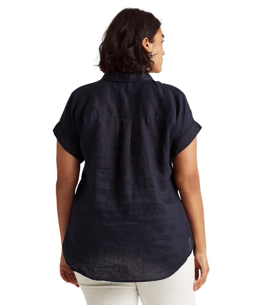 LAUREN Ralph Lauren Plus Size Linen Dolman-Sleeve Shirt