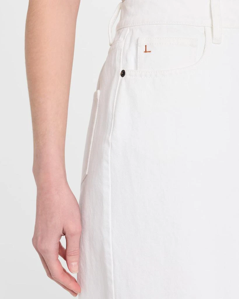 Lafayette 148 New York Front-Slit Cotton Midi Skirt 5