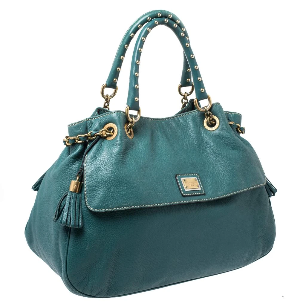 Dolce & Gabbana Dolce & Gabbana Green Leather Miss Charlotte Satchel 3