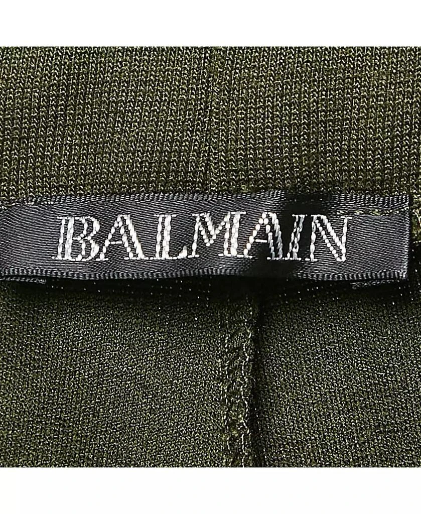 Pre-Owned Balmain Men's Green Jersey Pintuck Detail Track Pants 4