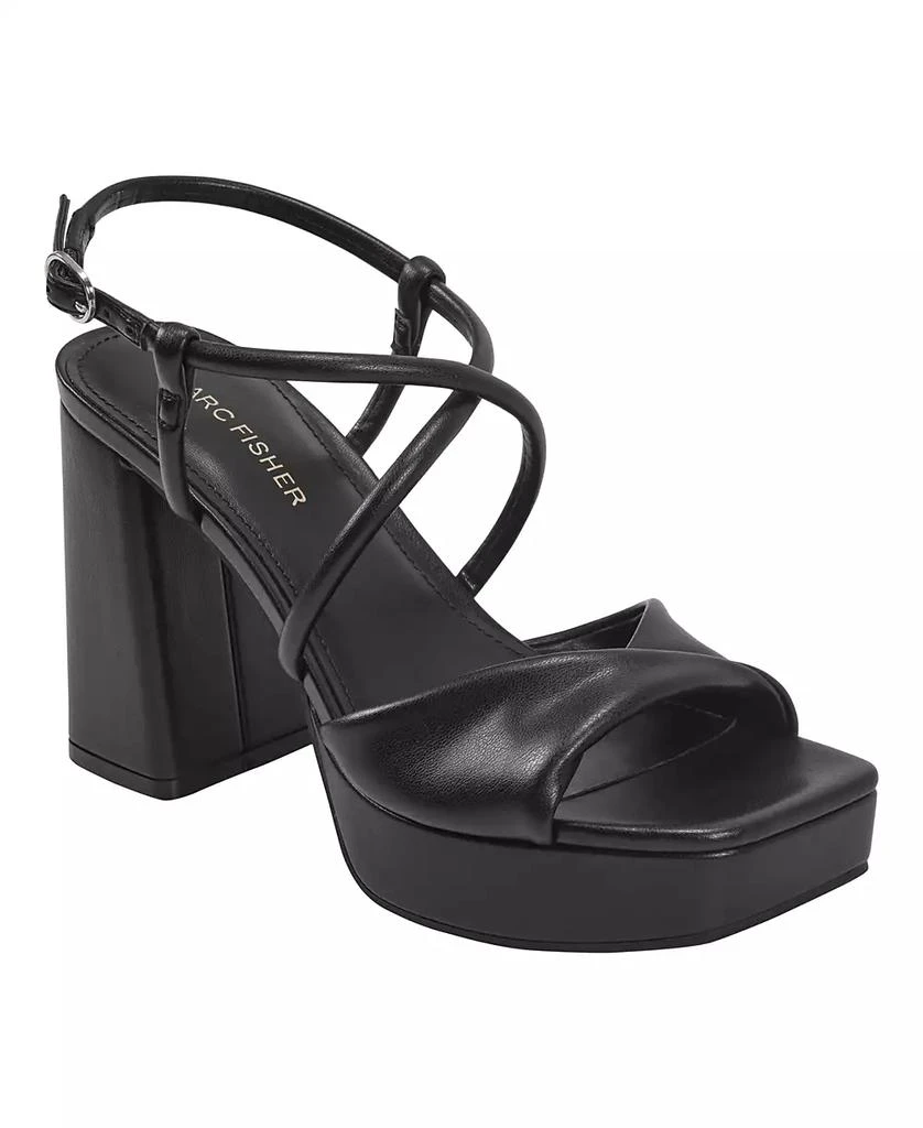 Marc Fisher Women's Glady Crisscross High Block Heel Platform Sandals 1