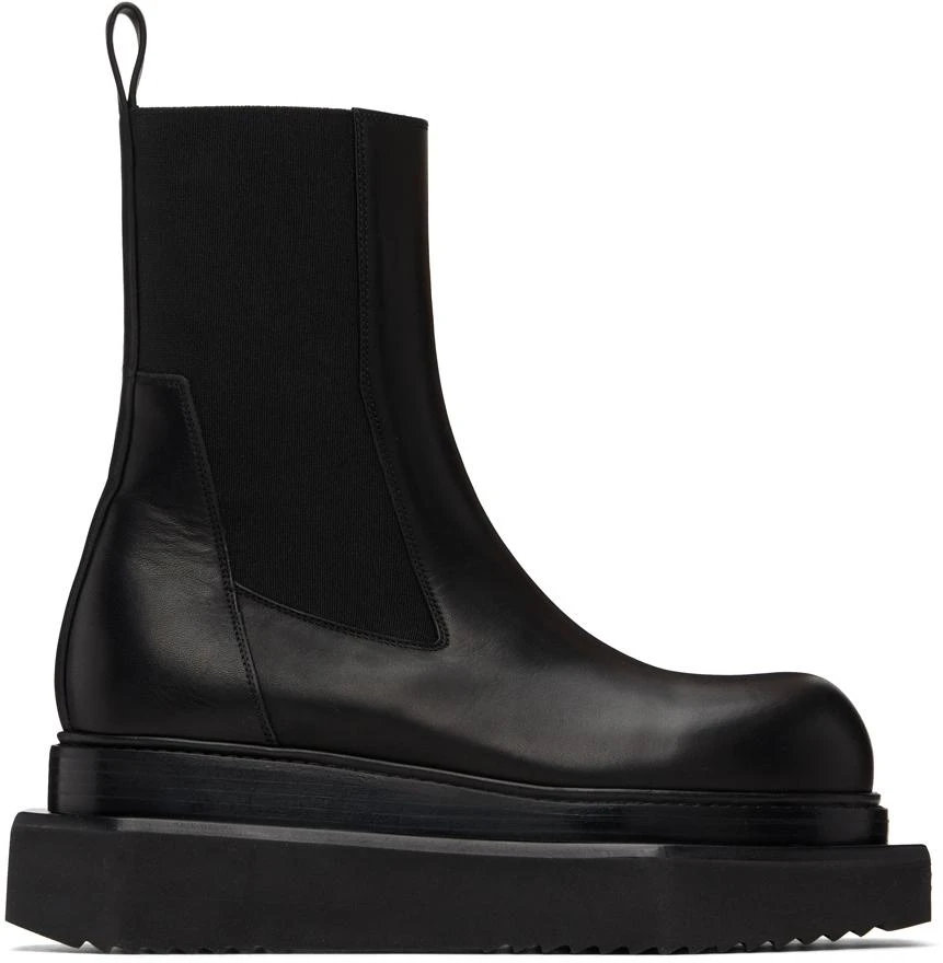 Rick Owens Black Porterville Beatle Turbo Cyclops Chelsea Boots 1
