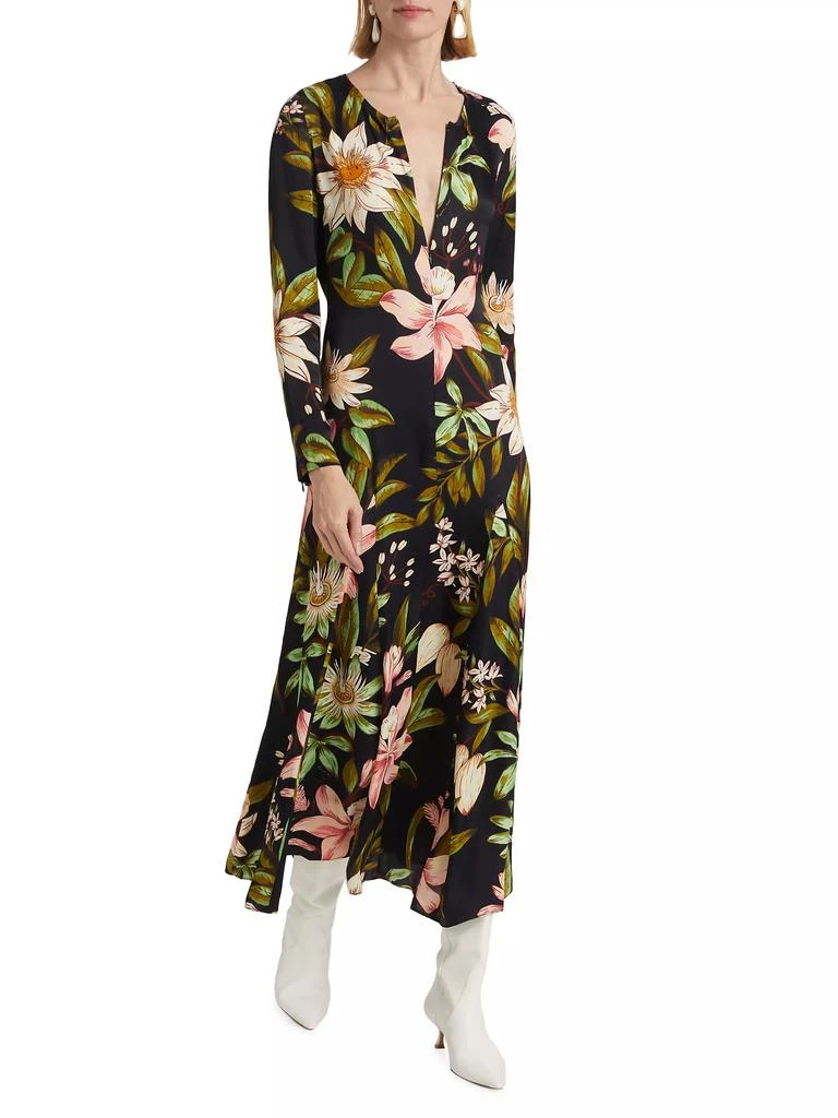 Farm Rio Surreal Flowers Long-Sleeve Midi-Dress 2