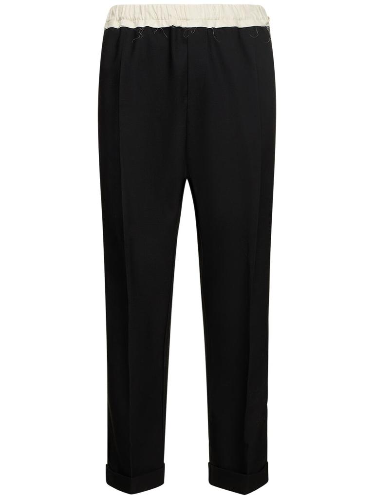 WALES BONNER Seine Wool Wide Leg Pants