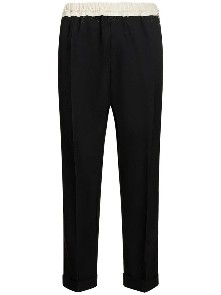 WALES BONNER Seine Wool Wide Leg Pants 1