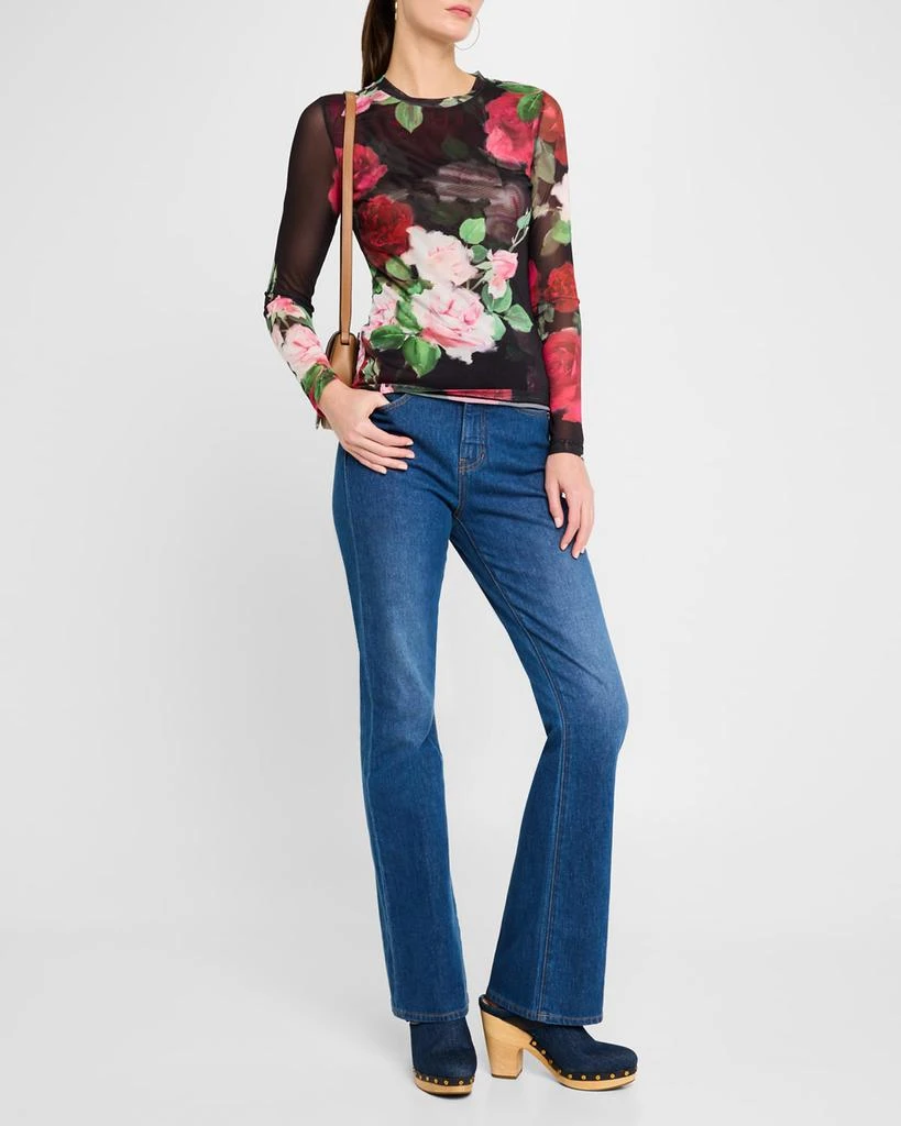 Johnny Was Natalie Floral-Print Mesh Tee 2