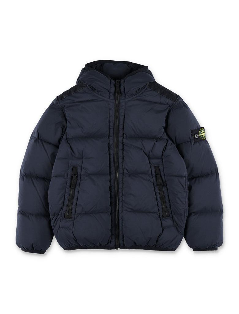 Stone Island Junior Compass Patch Hooded Jacket – On Sale Now with