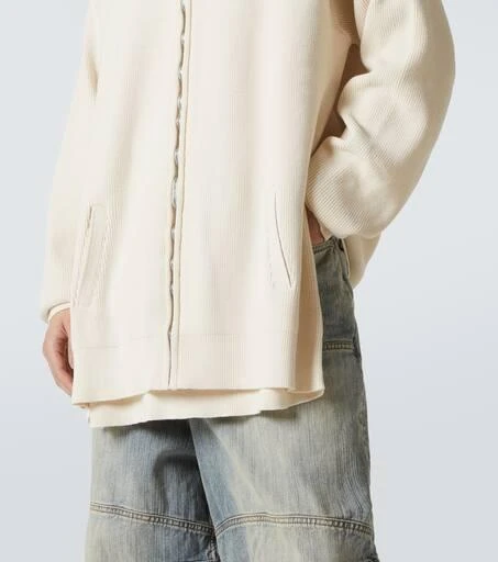 Balenciaga Logo cotton-blend zip-up cardigan 6