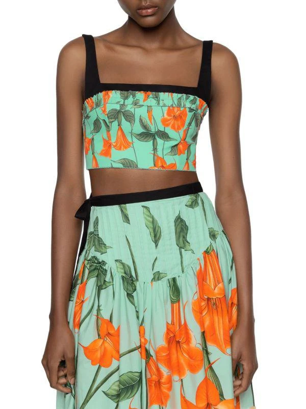 Agua by Agua Bendita Curandera Nectarina Sabanero Dorado Crop Top 1