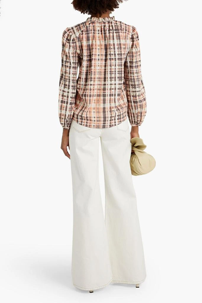 Joie Jindrah gathered printed cotton blouse 3