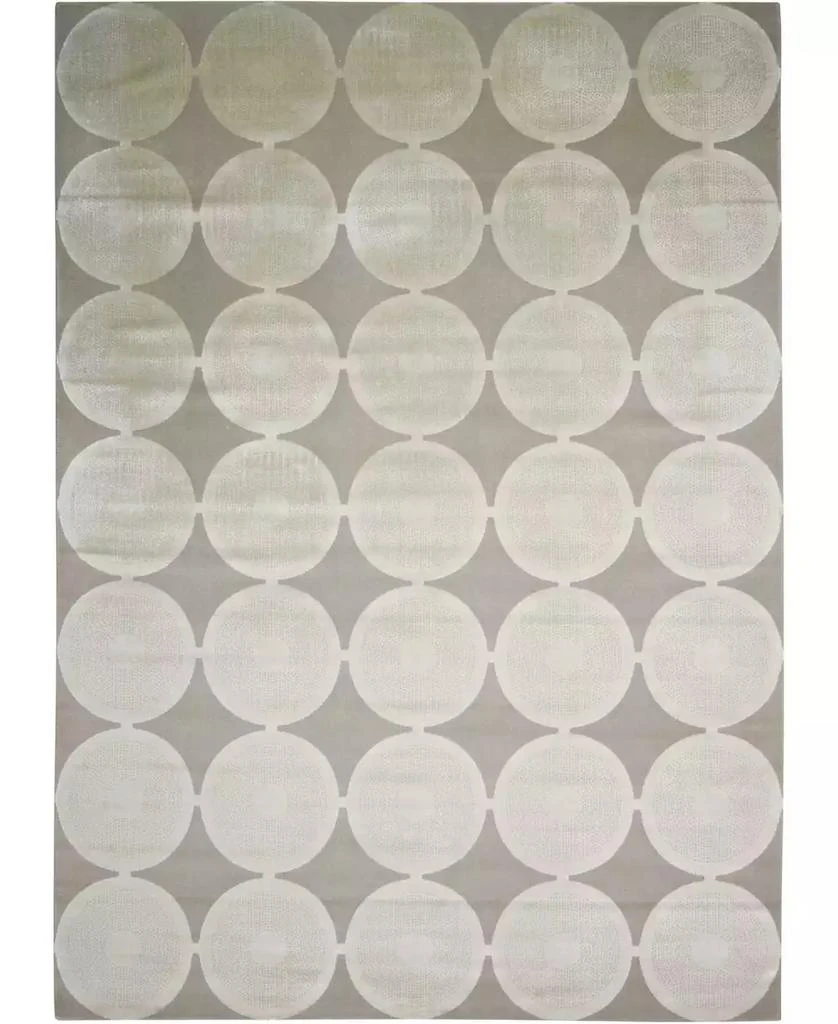 Nourison Luminance LUM02 Silver 3'5" x 5'5" Area Rug 1