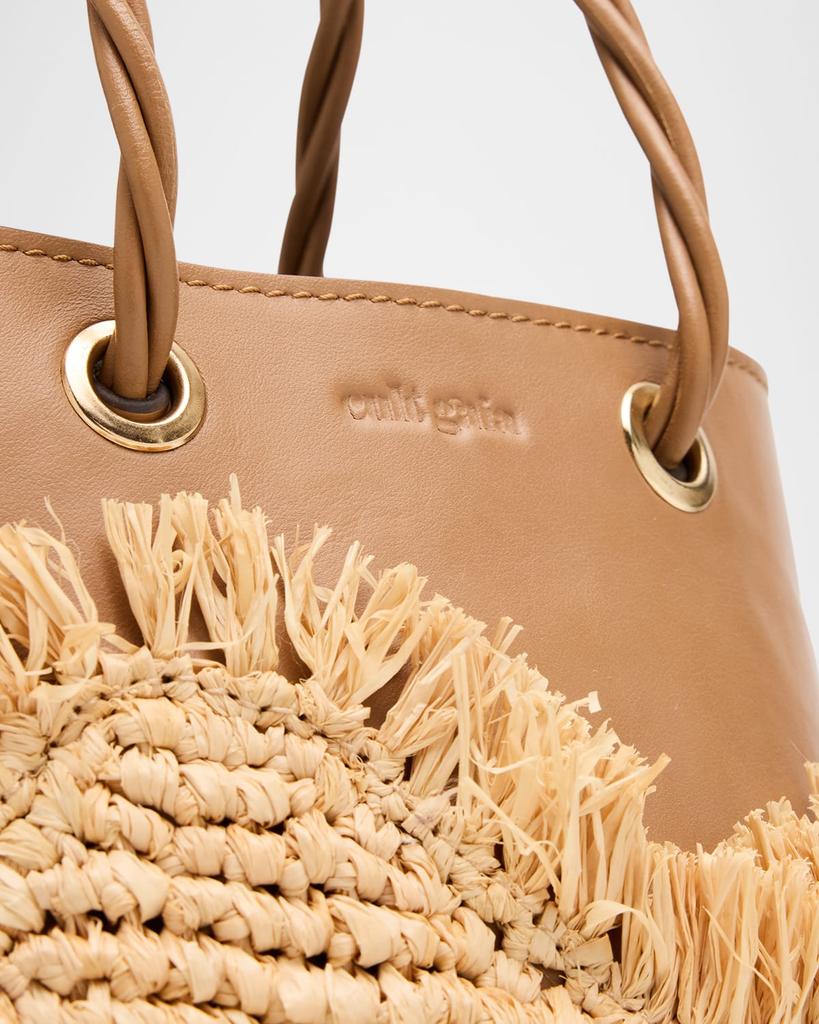 Jojo Raffia & Leather Top-Handle Bag – On Sale Now with Up to 31